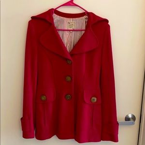 Nice red short pea coat